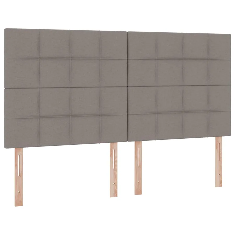 Lit de rangement LED avec matelas Taupe 180 x 200 cm Tissu - 10