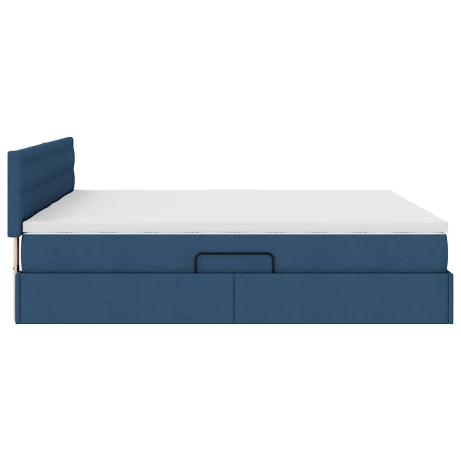 Lit de Rangement Bleu 200 x 200 cm Cuir synthétique - 11