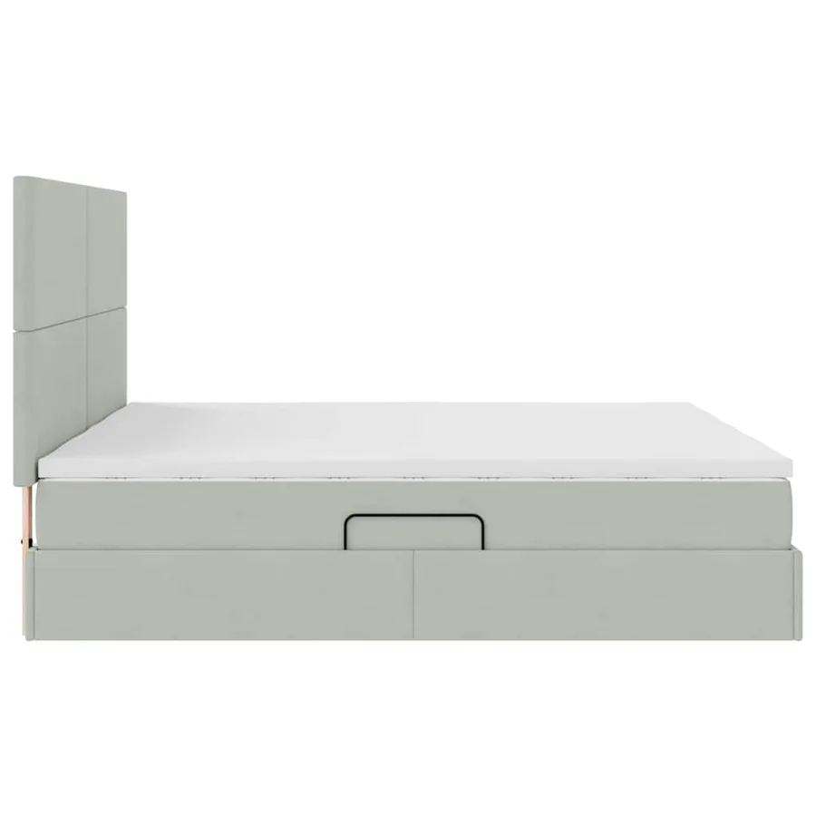 Lit de rangement LED avec matelas Gris clair 180 x 200 cm - 12