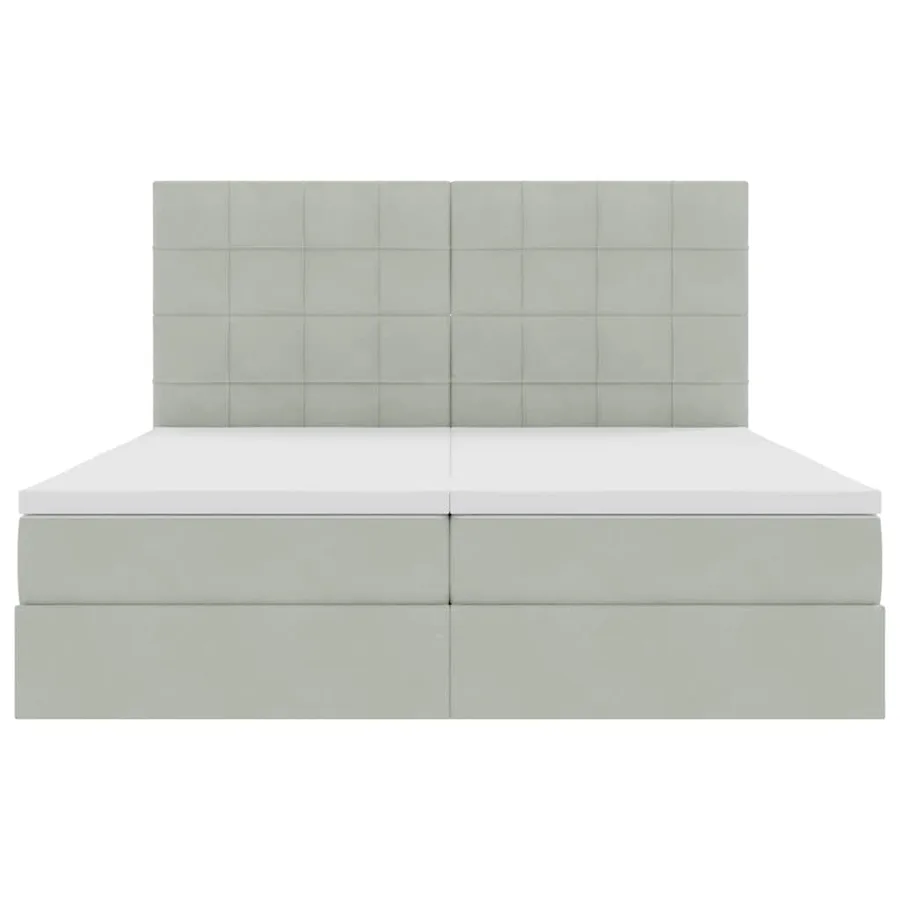 Lit de rangement LED avec matelas Gris clair 180 x 200 cm - 11