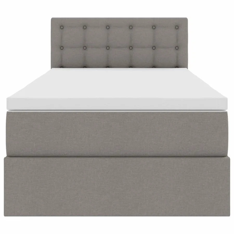 Lit avec rangement et matelas avec matelas Taupe 90 x 200 cm - 7