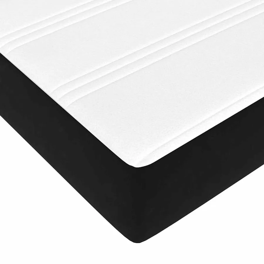 Lit avec rangement et matelas Noir 90 x 200 cm Velours - 13