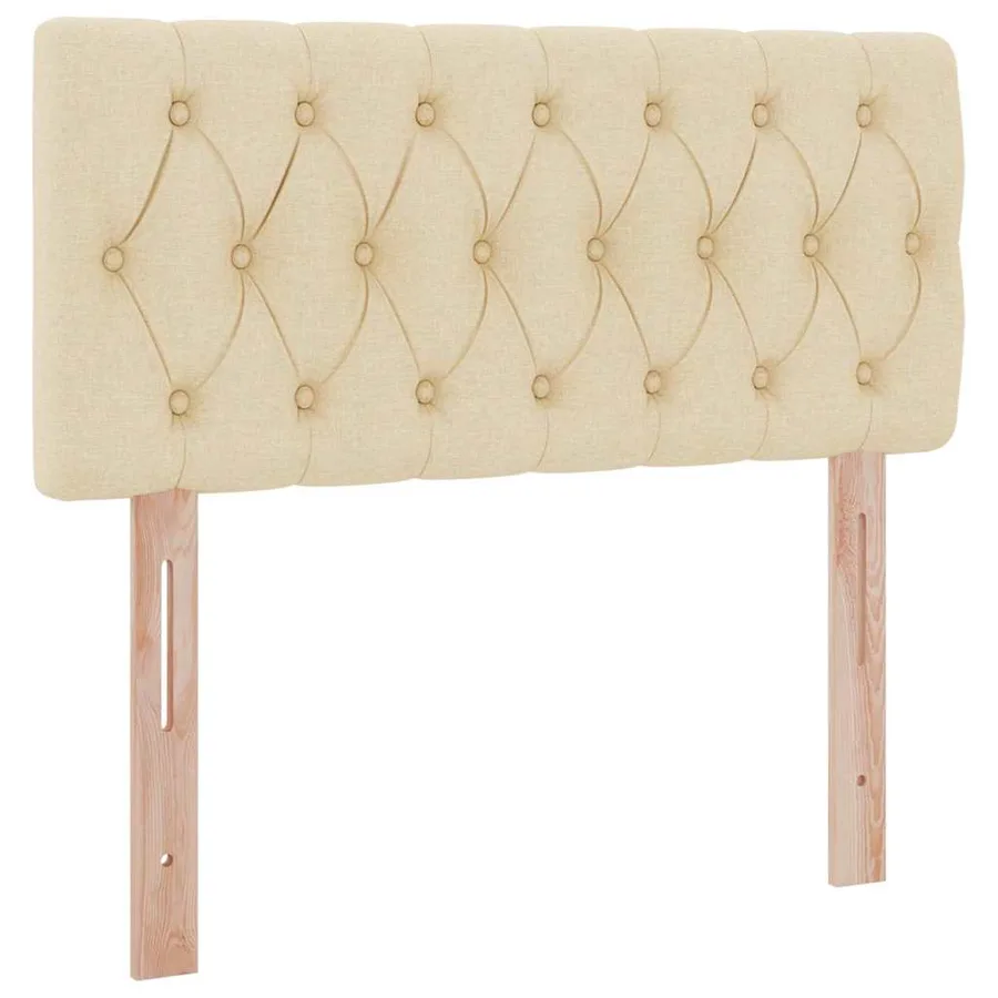 Lit de rangement LED avec matelas Crème 90 x 190 cm Tissu - 8