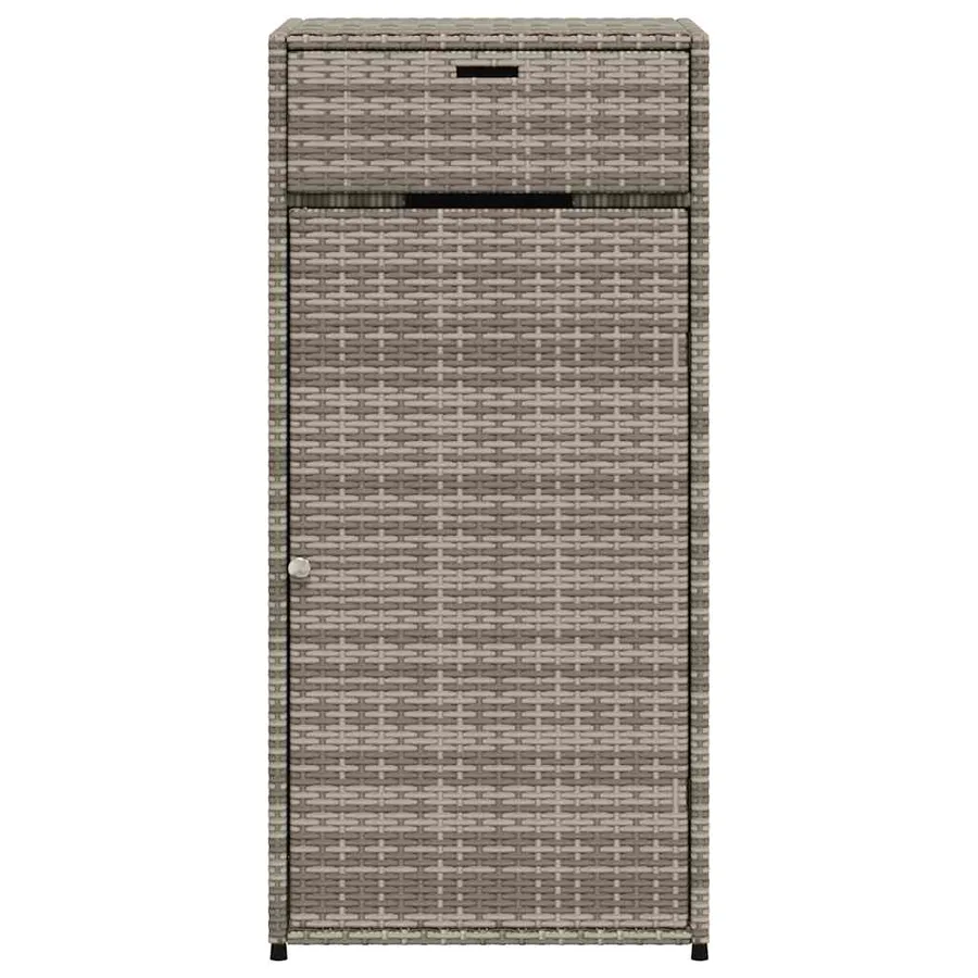 Armoire de rangement de jardin gris 55x55x111 cm résine tressée - 6