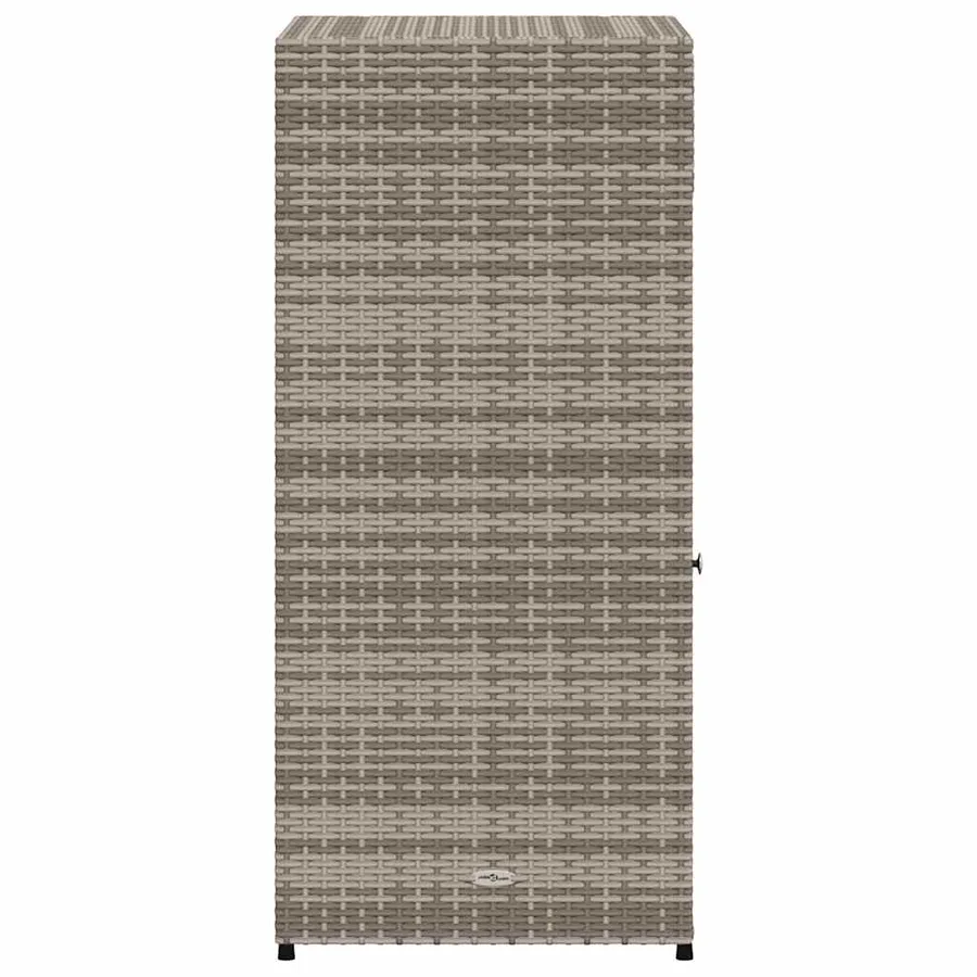 Armoire de rangement de jardin gris 55x55x111 cm résine tressée - 8