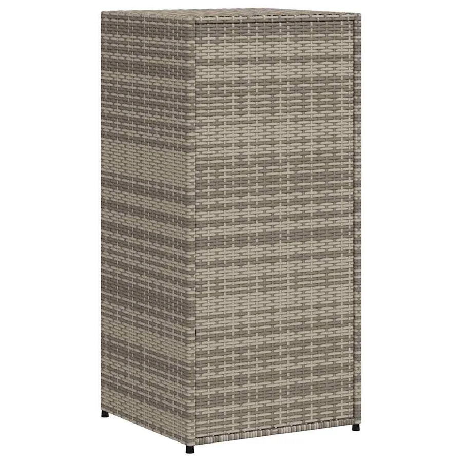Armoire de rangement de jardin gris 55x55x111 cm résine tressée - 9