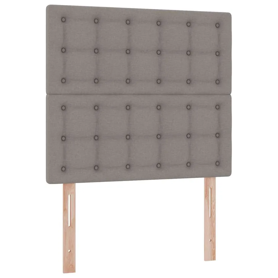 Lit avec rangement et matelas Taupe 90 x 190 cm tissu - 9