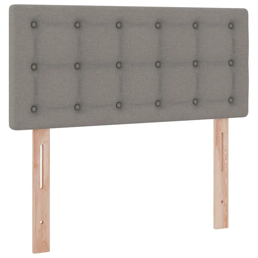 Lit de rangement LED avec matelas Taupe 90 x 190 cm Tissu - 10