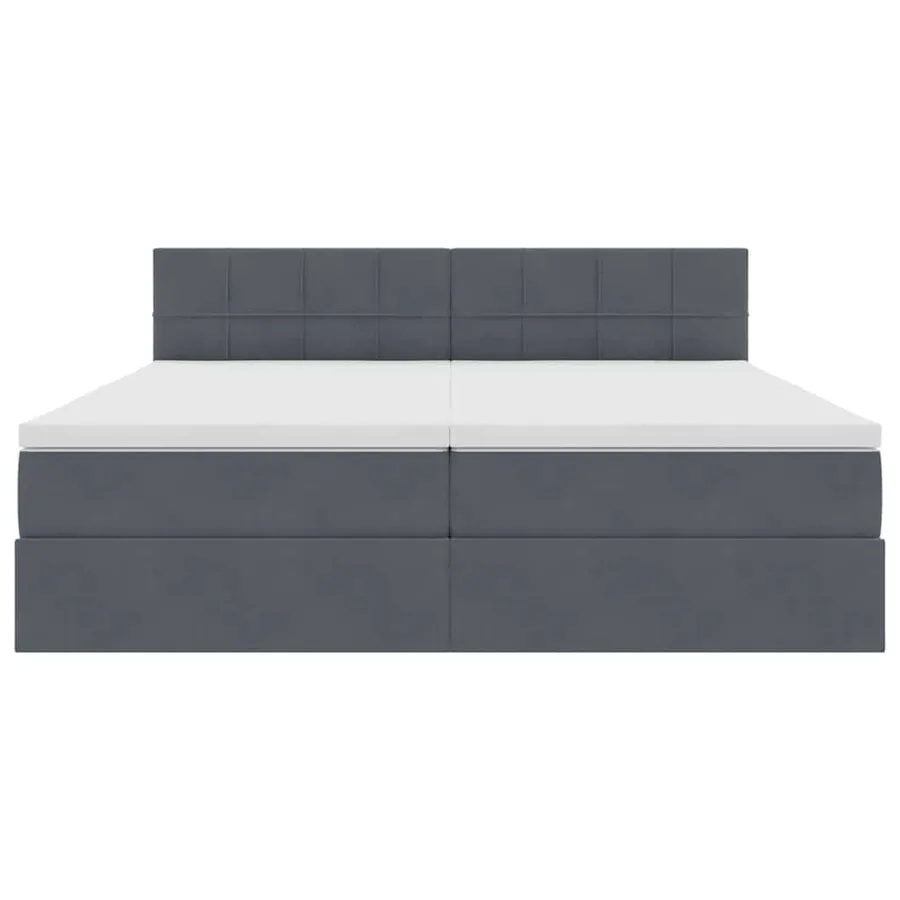 Lit de Rangement avec matelas Gris foncé 90 x 200 cm - 8