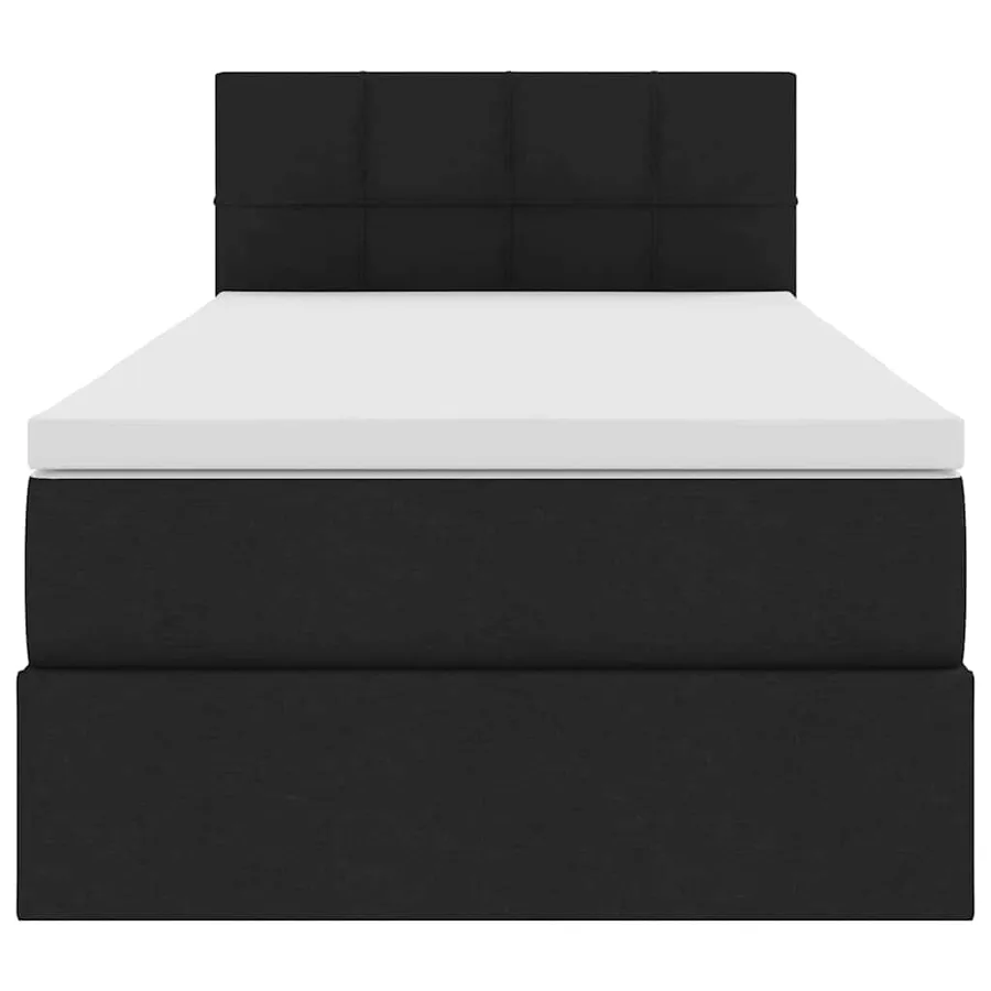 Lit avec rangement et matelas avec matelas Noir 100 x 200 cm - 7