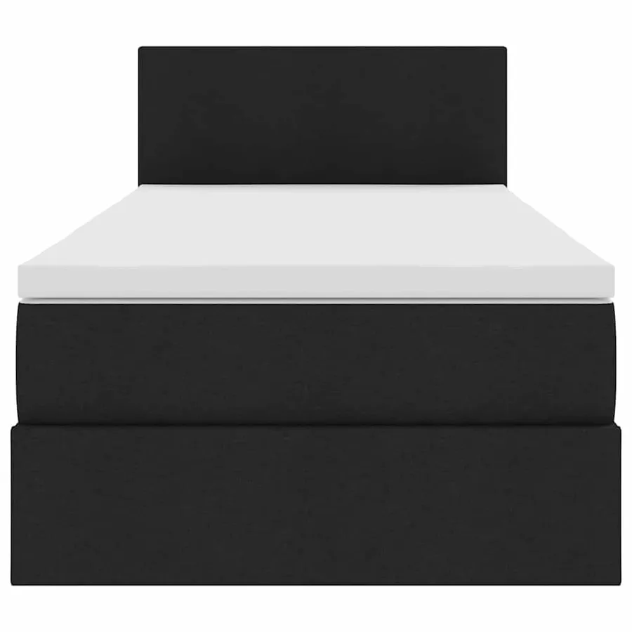 Lit avec rangement et matelas avec matelas Noir 100 x 200 cm - 7