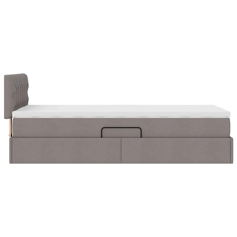 Lit avec rangement et matelas avec stockage Taupe 90 x 200 cm - 8