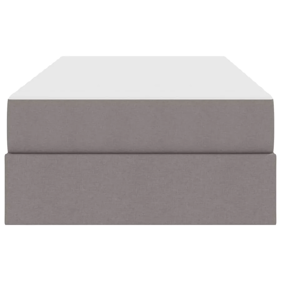 Lit avec rangement et matelas Taupe 90 x 200 cm Polyester - 7