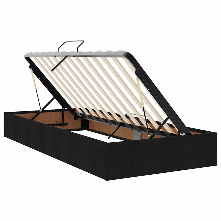 Lit de Rangement Noir 200 x 200 cm Cuir synthétique - 6
