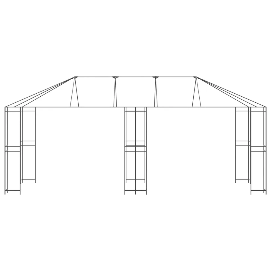 Cadre de Gazebo 6 x 3 m Noir Acier - 4