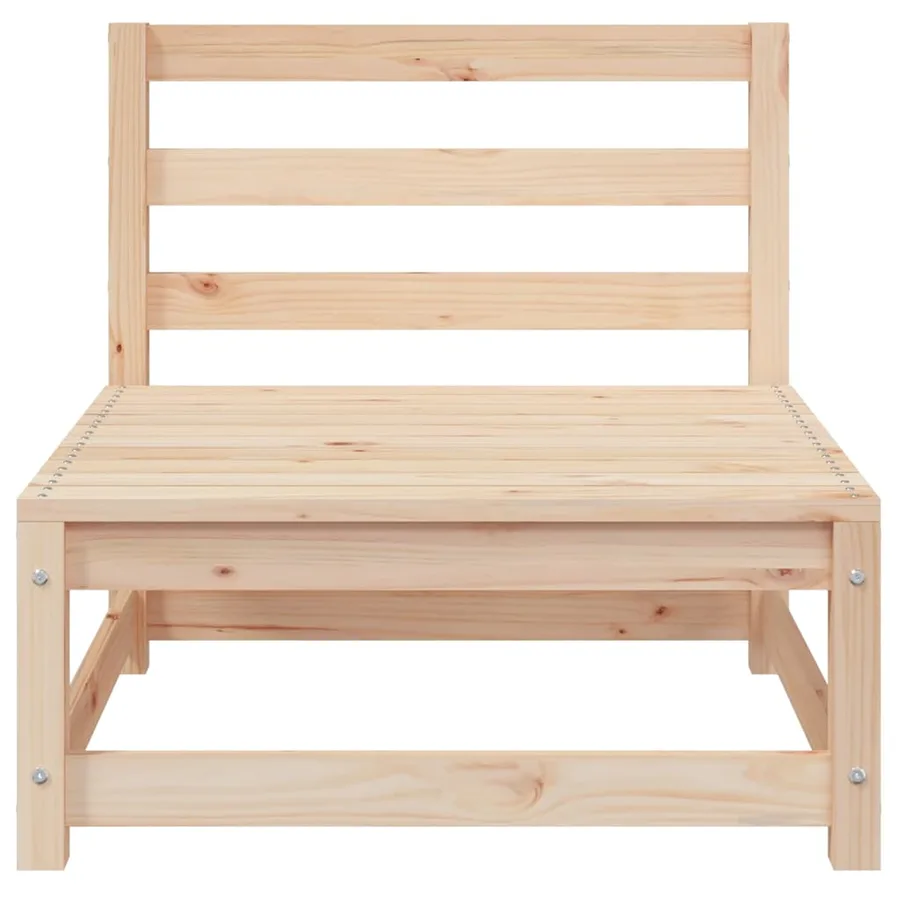 Canapés de jardin sans accoudoirs 2 pcs blanc bois pin massif - 5