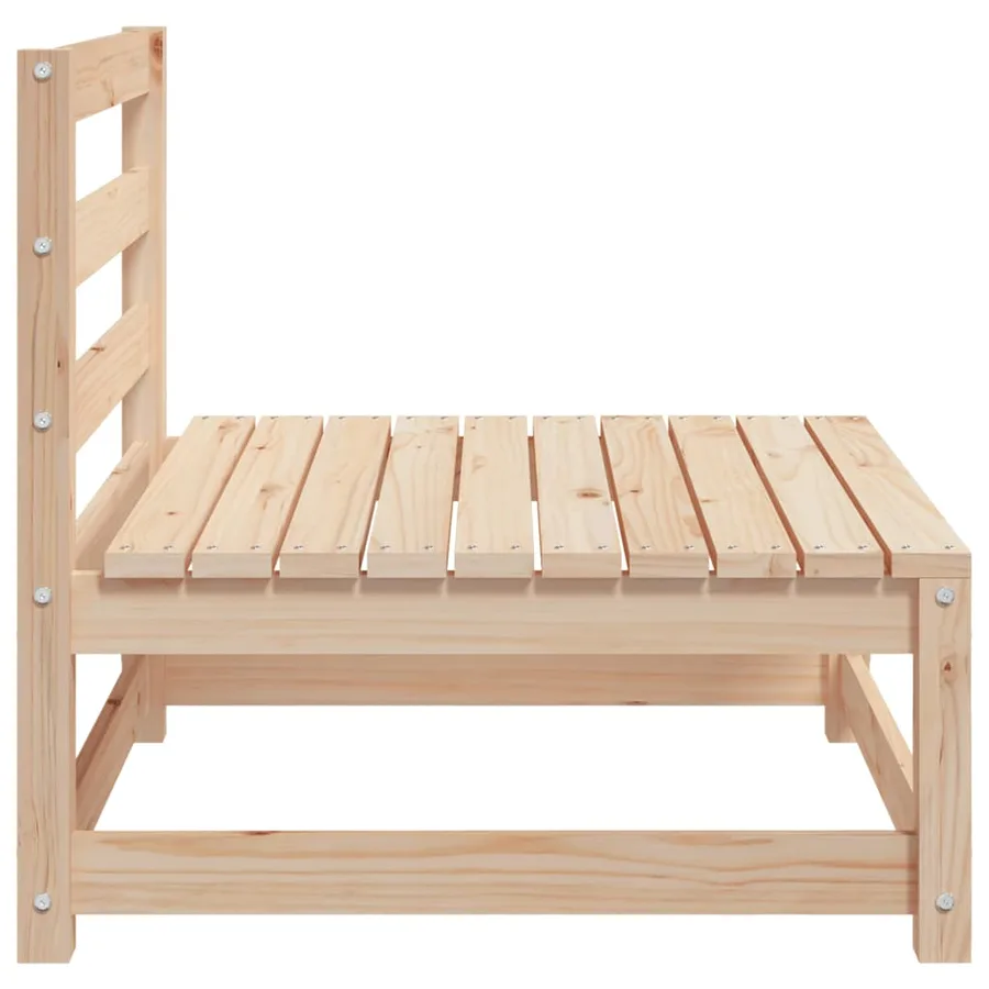 Canapés de jardin sans accoudoirs 2 pcs blanc bois pin massif - 6