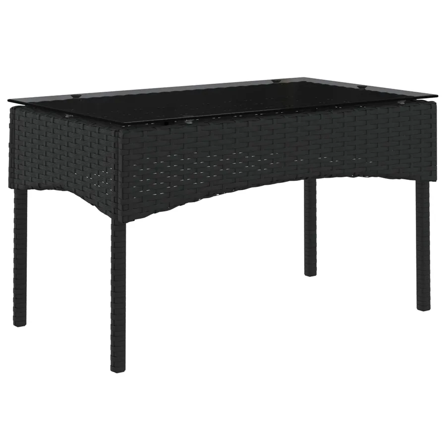Ensemble de canapé de jardin 2 pcs Noir et Crème polyrotin - 6