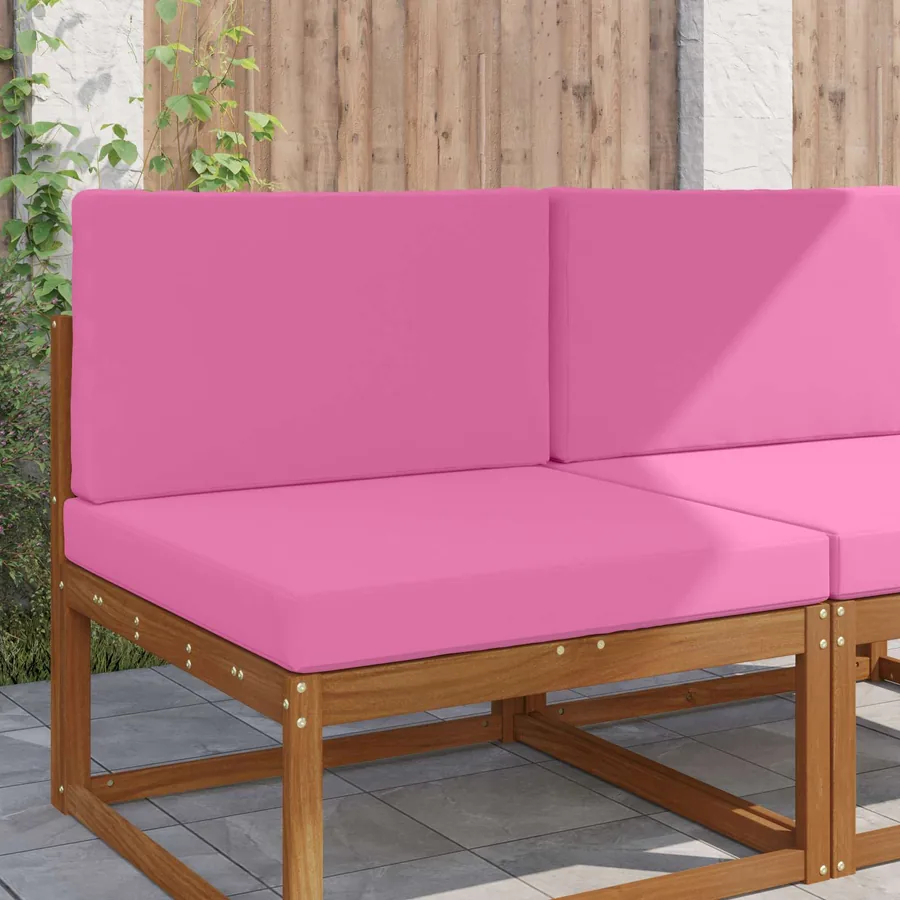 Coussin de canapé d'extérieur 2 pcs Rose Polyester