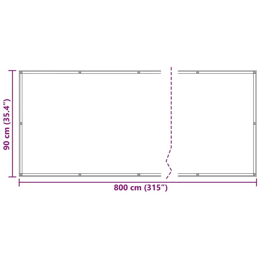 Écran de balcon Bordeaux 90 x 800 cm Oxford alu enduit de PU - 7