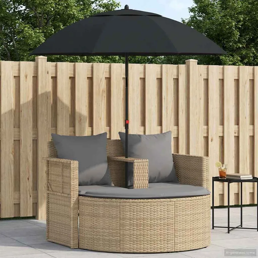 Canapé de jardin 8 pcs Beige et Gris clair polyrotin