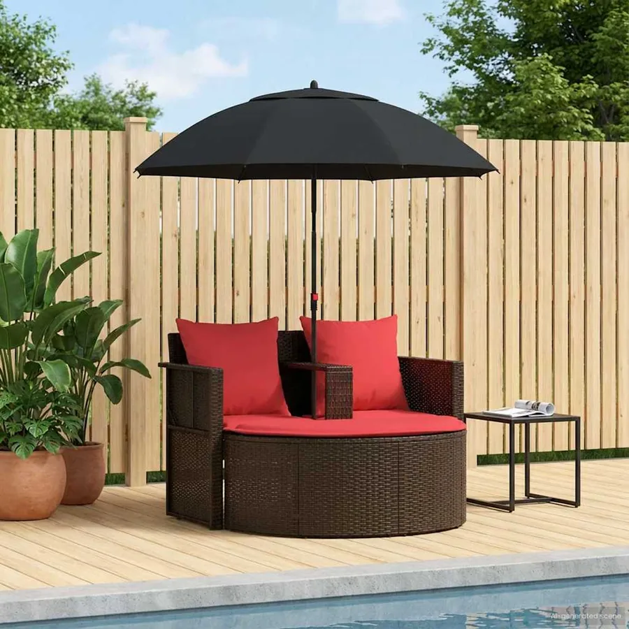 Canapé de jardin 8 pcs Beige et Gris clair polyrotin - 17