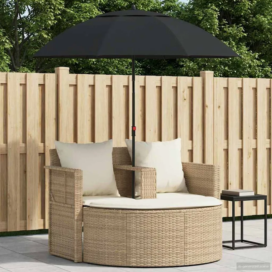 Canapé de jardin 8 pcs Beige et Gris clair polyrotin - 30