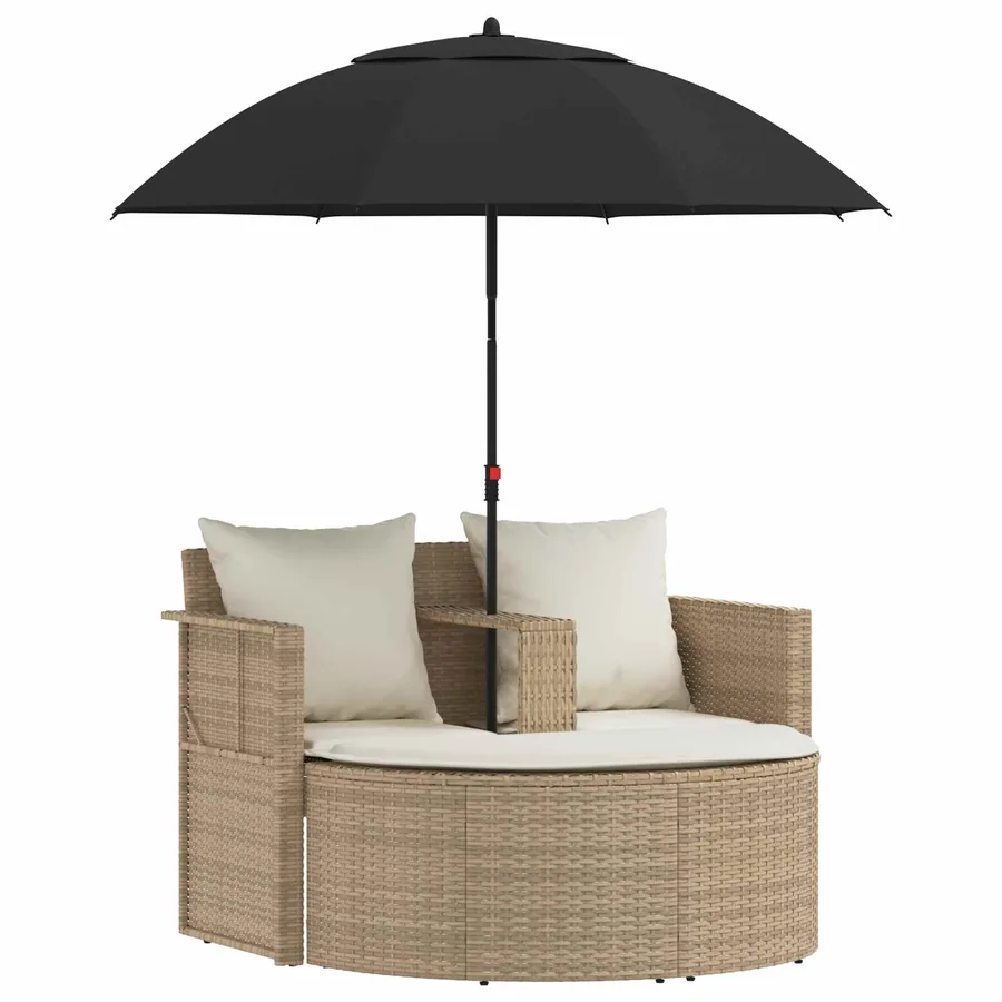 Canapé de jardin 8 pcs Beige et Gris clair polyrotin - 31