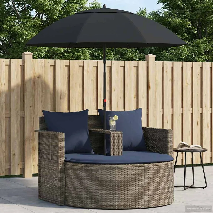 Canapé de jardin 8 pcs Beige et Gris clair polyrotin - 62