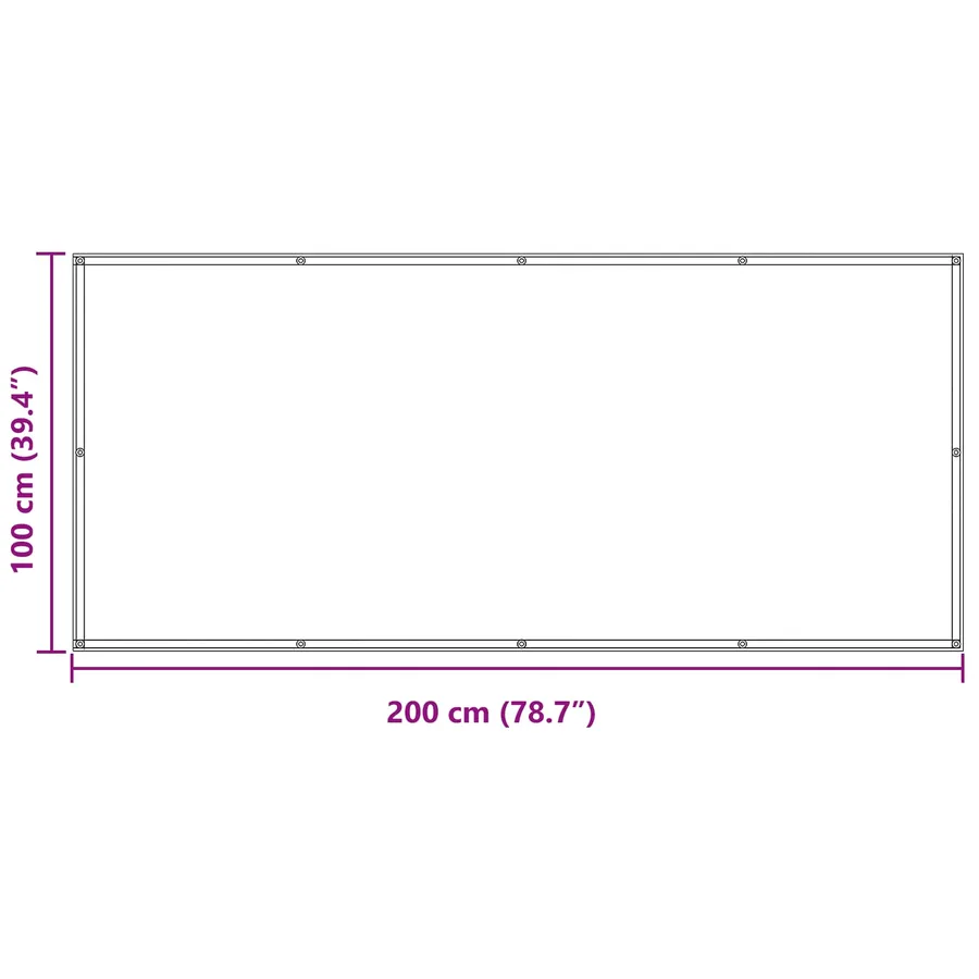 Écran de balcon Anthracite 100 x 200 cm Tissu Oxford - 7