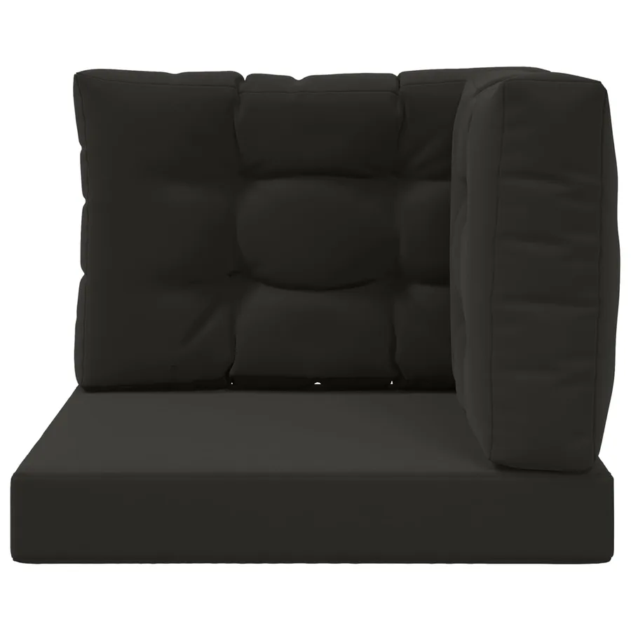 Coussin de canapé d'extérieur 3 pcs Noir Polyester - 6