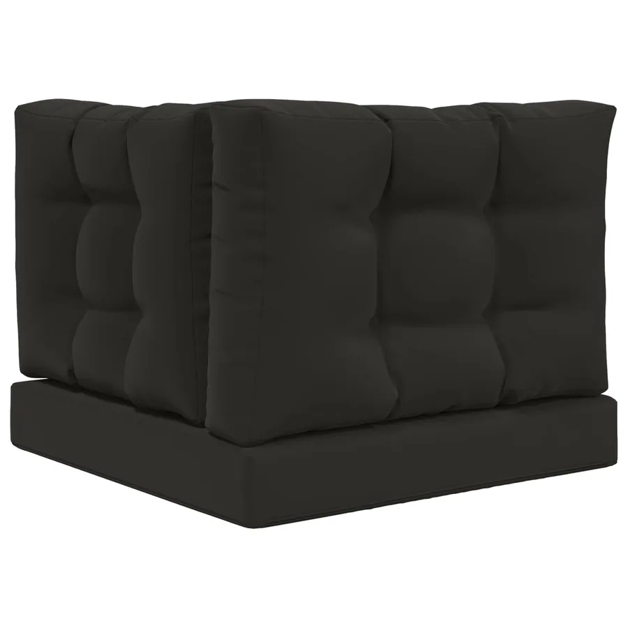 Coussin de canapé d'extérieur 3 pcs Noir Polyester - 7