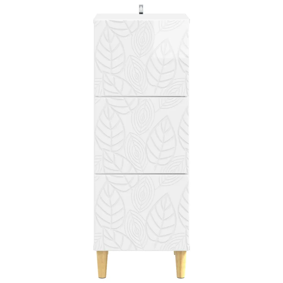 Armoire à tiroirs Blanc brillant 33 x 34,5 x 90 cm - 5