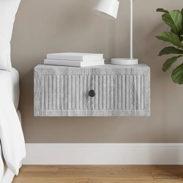 Cabinet de chevet avec tiroir Sonoma gris 49 x 34,5 x 20 cm