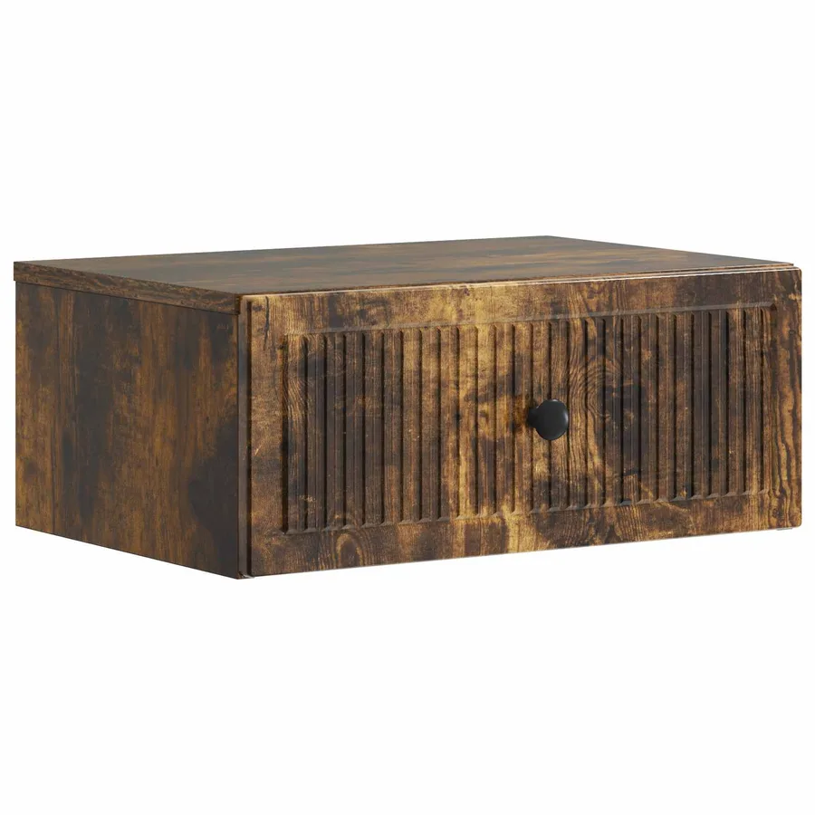 Cabinet de chevet avec tiroir Chêne fumé 49 x 34,5 x 20 cm - 2
