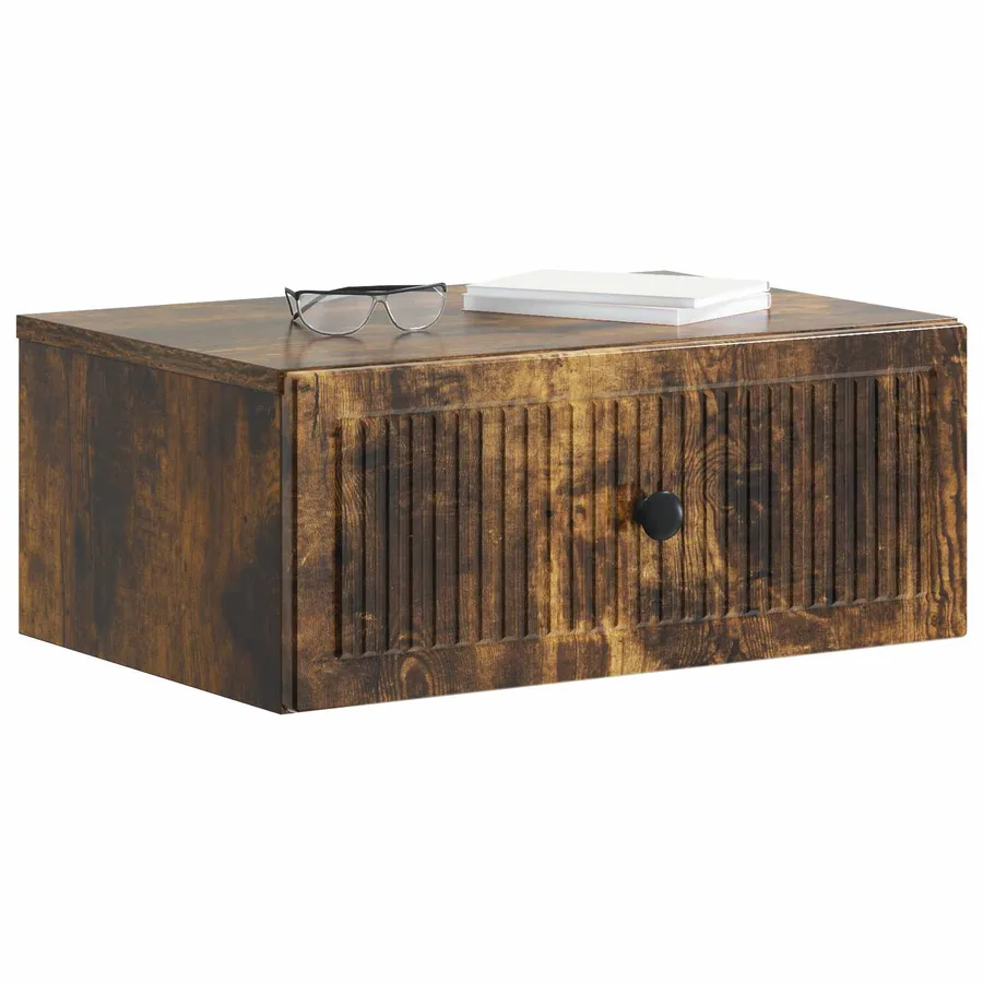 Cabinet de chevet avec tiroir Chêne fumé 49 x 34,5 x 20 cm - 3