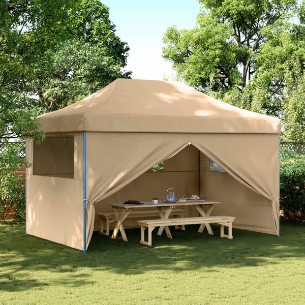 Tente de fête Beige 292 x 440 x 315 cm Tissu Oxford