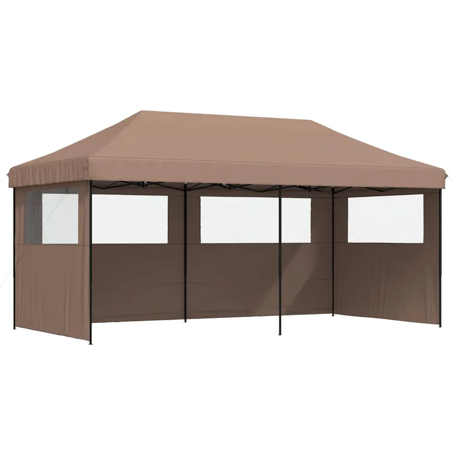 Tente de fête Marron 292 x 580 x 315 cm Tissu Oxford - 2