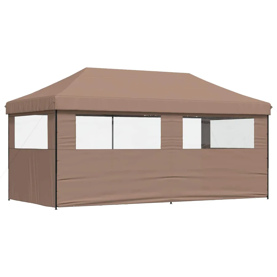 Tente de fête Marron 292 x 580 x 315 cm Tissu Oxford - 6