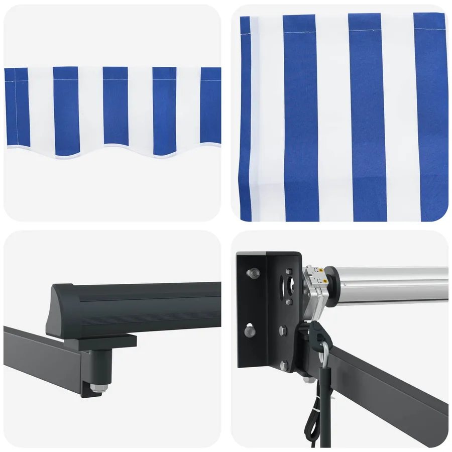 Auvent rétractable électrique Bleu, Blanc, Anthracite 3 x 2 m - 7