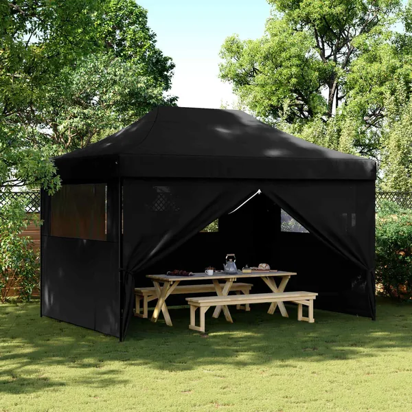 Tente de fête Noir 279 x 410 x 315 cm Tissu Oxford