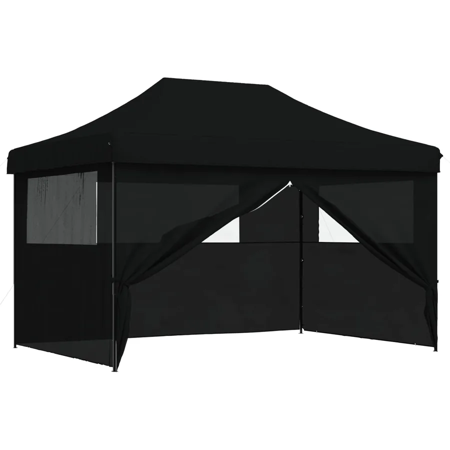 Tente de fête Noir 279 x 410 x 315 cm Tissu Oxford - 2