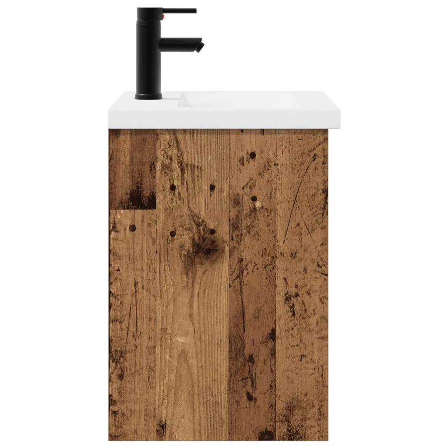 Meuble de salle de bain avec robinet Bois ancien - 6
