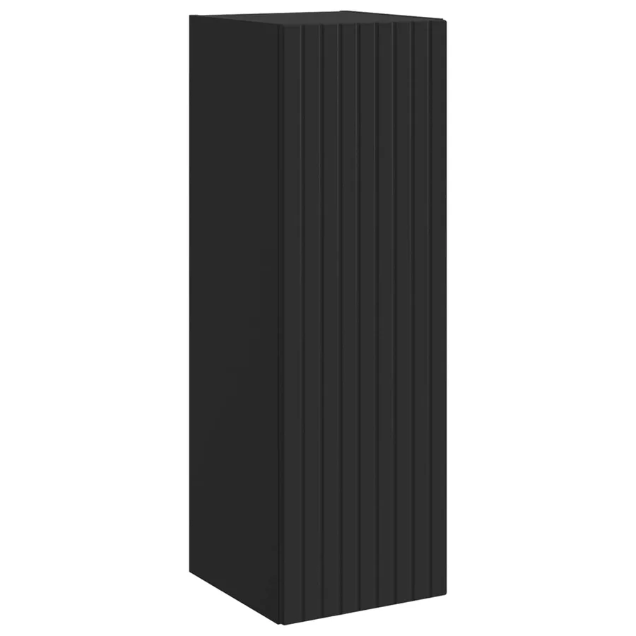 Cabinet de Salle de Bain Mural Noir 33 x 34,5 x 100 cm - 2