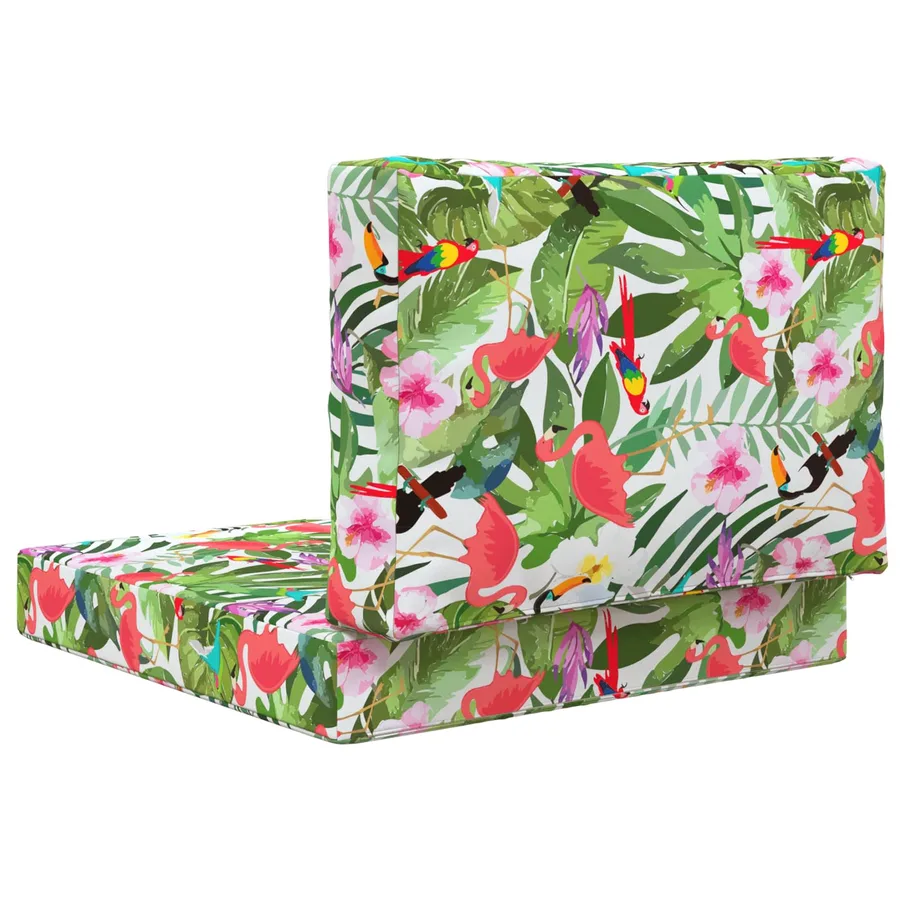 Coussin de canapé d'extérieur 2 pcs coloré Polyester - 7