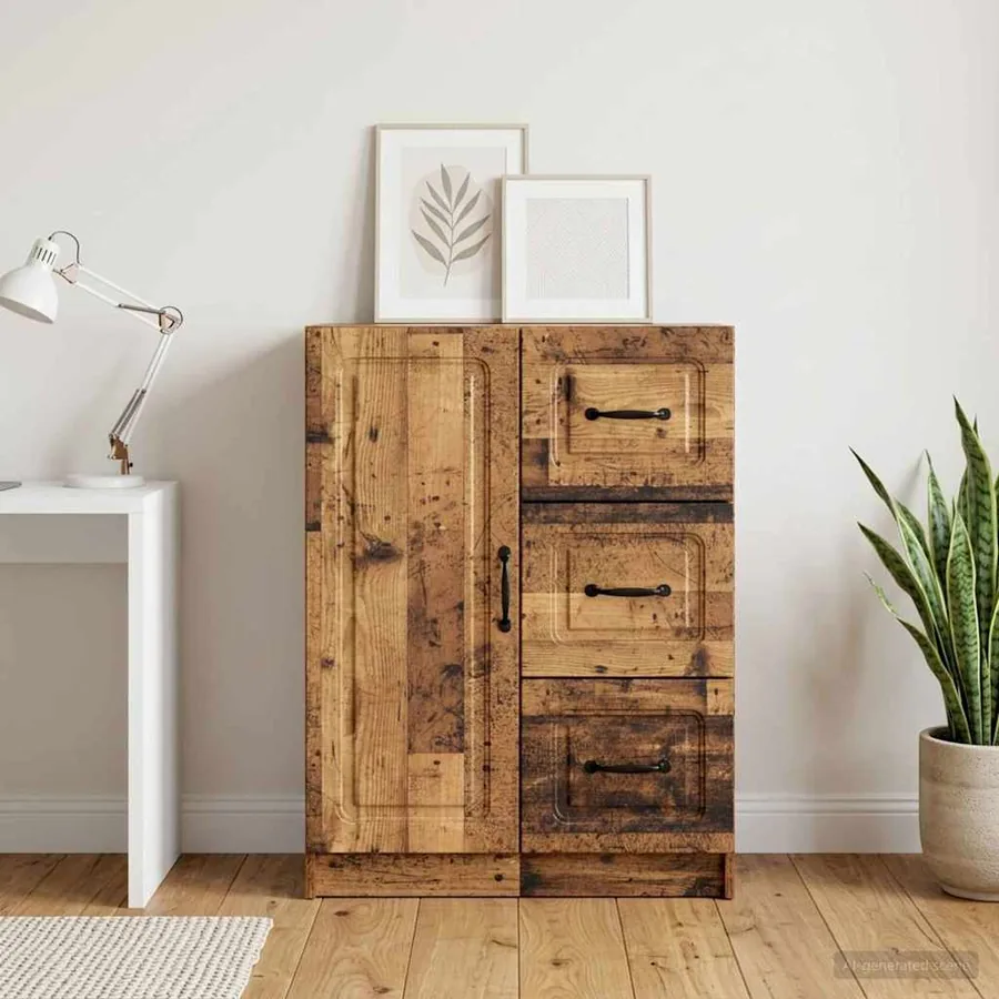 Buffet Bois ancien 66 x 34,5 x 87 cm Bois d'ingénierie