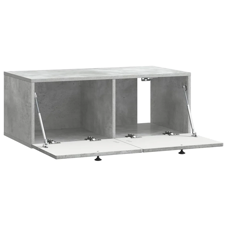 Meuble TV mural Gris béton 78,5 x 41 x 30 cm Bois d'ingénierie - 5