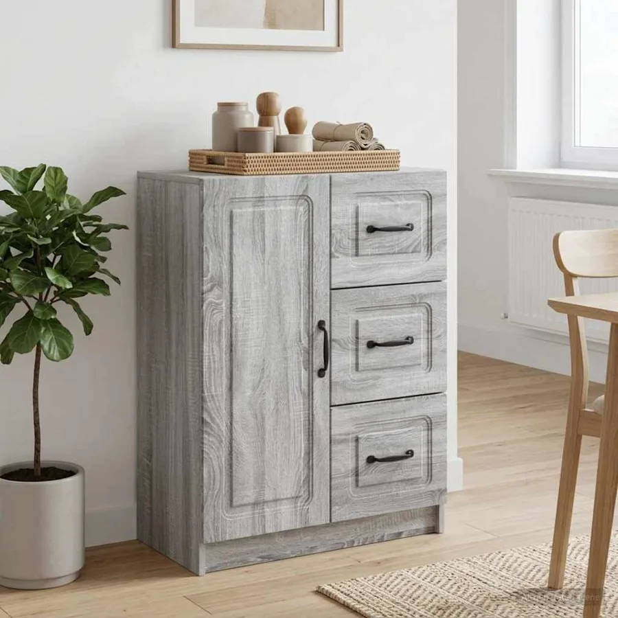 Buffet Sonoma gris 66 x 34,5 x 87 cm Bois d'ingénierie - 4