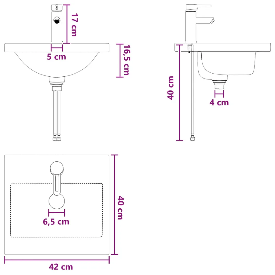 Meuble de salle de bain avec évier Chêne artisanal - 11
