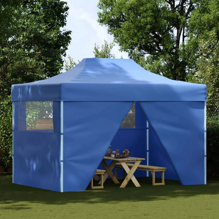 Tente de fête Bleu 280 x 410 x 315 cm Tissu Oxford